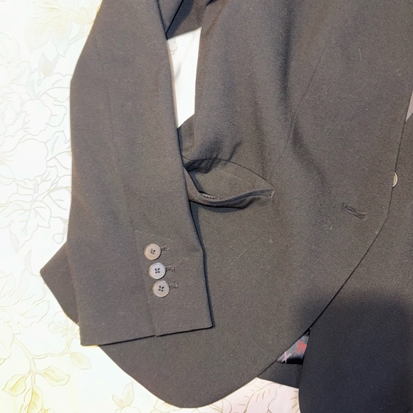 RW&CO Black Notch Lapel Blazer with Heart Lining and 3 Pockets - Picture 7 of 10